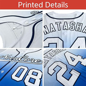 Maillot de baseball respirant cousu avec impression numérique par sublimation sur mesure OEM - Product Image 6