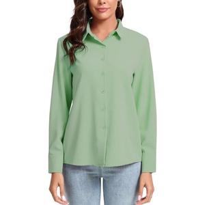 Proveedor de camisas para mujer de Pakistán 2025, camisas de vestir formales informales de manga larga ajustadas y elegantes, ropa de trabajo de oficina para mujer de algodón - Product Image 1