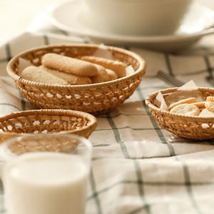 งานฝีมือสานจากธรรมชาติและทนทานชามหวายแบบพรีเมี่ยมสำหรับห้องครัวหรือของตกแต่ง - Product Image 4