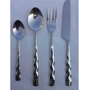 Juego de cubiertos ecológicos de acero inoxidable para comedor de lujo con diseño único para hoteles, restaurantes, bodas - Product Image 1