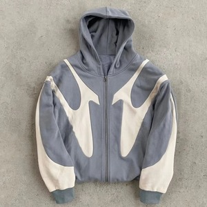Sweat à capuche personnalisé de style européen et américain, sweat à capuche lourd, sweat à capuche délavé à l'acide, impression personnalisée en relief, 100% coton - Product Image 3