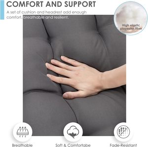 Fauteuil <span class=keywords><strong>suspendu</strong></span> moderne et abordable en rotin PE avec support métallique pour intérieur et extérieur, idéal pour balcon et jardin - Product Image 4