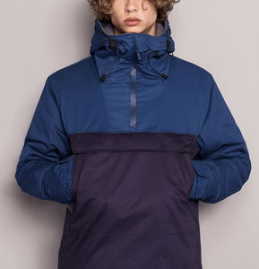 Venta al por mayor de chaquetas Anorak cortavientos de nailon poliéster personalizadas para hombres y mujeres con cuello levantado impermeables - Product Image 4