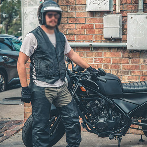 Gilets en cuir vintage sans manches couleur personnalisée qualité supérieure gilets en cuir avec logo personnalisé pour hommes - Product Image 5