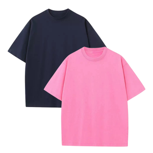 Ensembles de t-shirts à épaules tombantes lourdes pour hommes de mode durable 100% coton Style formel imprimé soutient le vêtement de garçon - Product Image 1