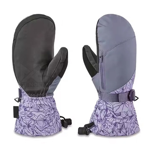 Gants de ski d'hiver chauds pour hommes avec logo personnalisé, fermeture à boucle et crochet, antidérapants, imperméables, en cuir % - Product Image 3