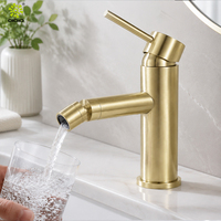 Robinet de bidet WC en acier inoxydable 304SS doré brossé PVD Watermark – Mitigeur de lavabo de salle de bain