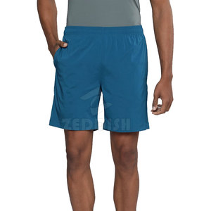 Short de sport sportif de haute qualité pour homme, jogging à motif solide avec spandex, polyester, taille élastique, fermeture taille moyenne pour le jogging - Product Image 1
