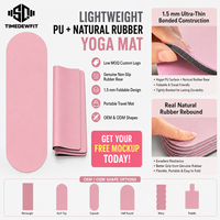 Tapis de yoga ondulé de 1,5 mm en forme de pilule, qualité studio, en caoutchouc PU antidérapant, tapis arqué pour athlètes professionnels et instructeurs de Pilates