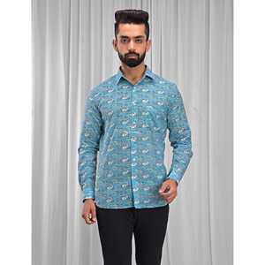 Chemise décontractée pour homme en coton imprimé à manches longues, respirante, en popeline ou tissu Oxford, motifs floraux et à pois, design ODM tendance - Product Image 1