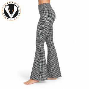 Legging évasé de haute qualité avec tissu extensible, ourlet évasé et coupe confortable pour l'entraînement physique et la mode décontractée - Product Image 2