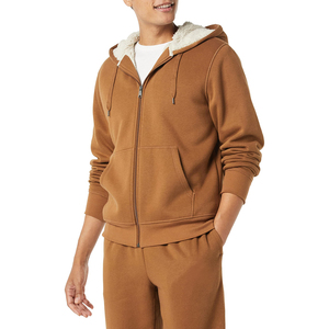 Sudadera con Capucha de Invierno para Hombre, de Alta Calidad, sin Cordones, con Cierre, 100% Algodón, Sólida, Holgada, con Forro Polar, Ajuste Holgado - Product Image 6