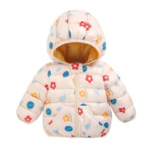 Doudounes d'hiver personnalisées adorables pour bébés filles Nouveau design à la mode par sublimation Capuche en polyester parfaite pour les enfants - Product Image 3
