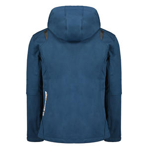Veste surdimensionnée en polyester à fermeture éclair exclusive pour hommes Softshell personnalisé avec veste polaire chaude coupe-vent avec logo personnalisé - Product Image 2