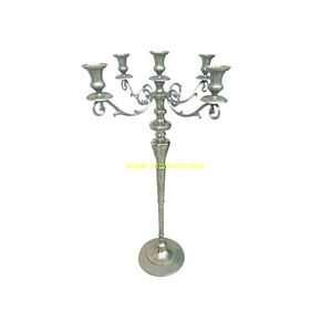 Aluminum <b>Gold</b> 5 Arm Candelabra <b>Candle</b> Holder Classic Tall Metal <b>Candle</b> Stand Wedding Table Centerpiece Decorative <b>Candle</b> Holders - Product Image 5