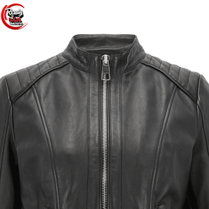 Venta Directa de Fábrica, Chaqueta Acolchada de Cuero PU para Mujer, Tallas Grandes, Relleno de Algodón Transpirable, Impermeable y Resistente al Viento, MOQ Bajo - Product Image 3
