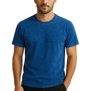 Camisetas de cuello baratas Color negro sólido Simple impacto ácido tendencia elegante Streetwear moda manga corta cómoda 100% algodón - Product Image 5