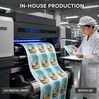 Étiquettes personnalisées pour bouteilles de boisson, blanc nacré scintillant, autocollantes, imperméables, en rouleau, impression numérique UV
