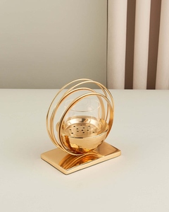 Brûleur d'encens moderne de luxe en métal et acrylique, or et argent, centre de table, décoration de mariage, cadeau pour le salon, ensemble de fête - Product Image 4