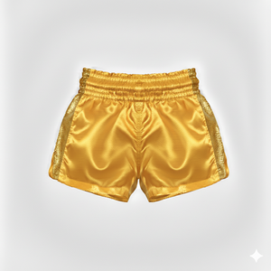 Pantalones Cortos de Muay Thai de Estilo Tradicional de Alta Calidad, Auténticos con Logotipo Bordado en Dos Tonos, Elegantes Pantalones Cortos de Muay Thai - Product Image 2
