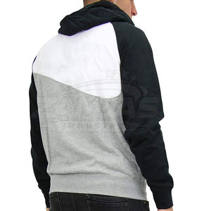 Nouveauté : Sweat à capuche zippé pour homme, couleur unie, en coton, vente en gros - Product Image 3