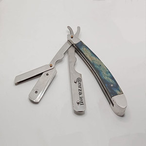 Maquinilla de afeitar recta clásica de hoja única de acero inoxidable Nrza International personalizada, 13,8 cm, segura para hombres, Bikini, uso de axilas - Product Image 3