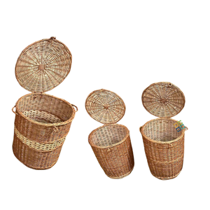 Luxury Rectangle Shape Natural Rattan Eco-Friendly <b>Storage</b> <b>Basket</b> with <b>Rope</b> Design Customized Size High Quality - Product Image 3