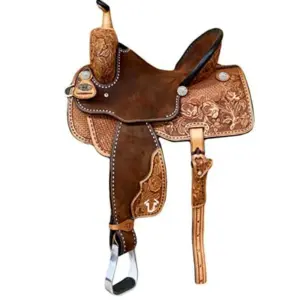 Premium Handmade Horse Leather Western Show Barrel Racing Horse Saddle Portable English horse racing products from India