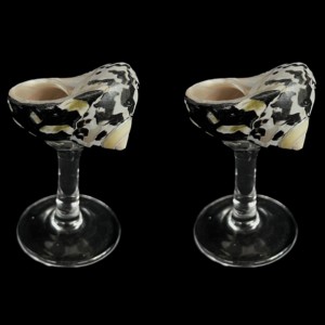 Bicchieri Artigianali <span class=keywords><strong>in</strong></span> Conchiglia Naturale Verticale - Calici da Vino e Portacandele <span class=keywords><strong>in</strong></span> Conchiglia a Doppio Uso, Elegante Decorazione Costiera per la Casa, Pasqua - Product Image 6