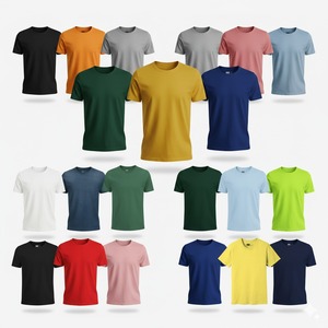 Camisetas de Hombre Modernas y Ajustadas de Manga Corta, Tejidas en Algodón y Fibra de Bambú, Cuello Redondo, Logotipo Frontal Vintage, Estilo Urbano, Primavera-Otoño - Product Image 6