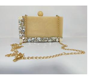 กระเป๋าคลัทช์สำหรับผู้หญิงกระเป๋าหินเรซินหัตถกรรมอินเดีย - Product Image 5