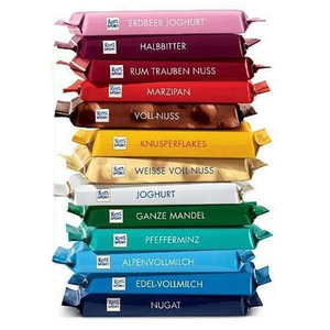 40g100g ดาร์กช็อกโกแลต Rittsbord แถวแนวสปอร์ตแซนด์วิชนมเฮเซลนัท - Product Image 4