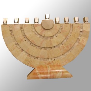 Menorá de Resina de Mármol para Janucá, Portavelas Múltiple Único para Decoración y Celebración de Fiestas Judías - Product Image 2