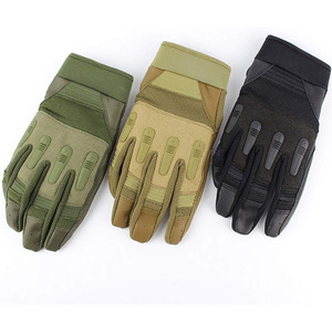 Gant tactique plein doigt extérieur pour tir équitation cyclisme Paintball moto Fitness gants en cuir véritable du Pakistan - Product Image 1