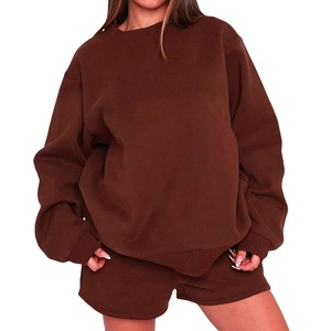 Conjunto de Sudadera y Pantalones Cortos Casuales Personalizados para Hombre, Otoño Invierno, Talla Grande, Mezcla de Algodón y Poliéster, Cuello Redondo, 2 Piezas, Cintura Elástica, Secado Rápido - Product Image 5