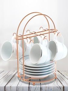 Estante de almacenamiento de artesanía de hierro para colgar en la pared exclusivo para platos y accesorios de artículos de cocina - Product Image 4