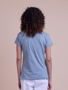 Camiseta de media manga con cuello estampado elegante y elegante de ODM Supply, cómoda Lona de moda para el verano, camisetas de talla grande para mujer - Product Image 6