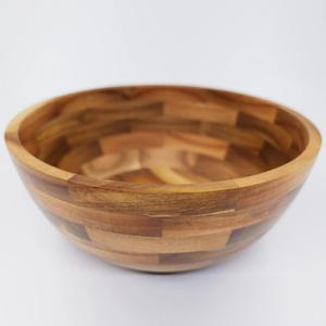 Elegante tazón de madera de mango para servir para ensaladas, pastas, pan, bocadillos y exhibición de cocina moderna - Product Image 6