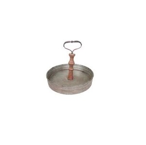 Plateau à cupcake et verres à vin en bois, design dernier cri, avec poignée en métal, forme ronde pour meilleure vente, livraison gratuite - Product Image 3
