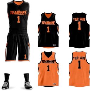 Camiseta de Baloncesto de Poliéster 100% Impresa en Fábrica para Adultos, Diseño OEM, Logotipo, Nombre y Número en la Parte Delantera/Trasera, Talla Grande, Transpirable - Product Image 3