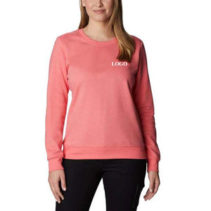 Sudadera informal para mujer con diseño personalizado OEM 2025, transpirable, largo, de cuello redondo, con impresión de logotipo frontal, venta al por mayor - Product Image 1