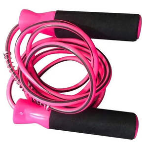 Corde à sauter colorée réglable en PVC pour l'exercice et le fitness, corde à sauter rapide - Product Image 1