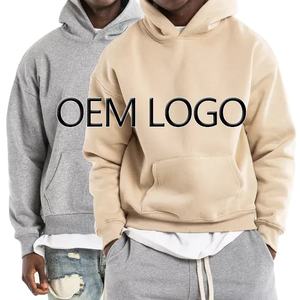 No Strings Sweat à capuche vierge en coton épais Vente en gros OEM Vêtements pour hommes Sweats à capuche surdimensionnés personnalisés - Product Image 3