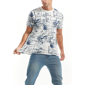 T-shirt de haute qualité pour hommes blanc grande taille uni 100% coton microfibre Crew Fitness col arrondi sport T-shirt pour hommes - Product Image 4