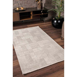 พรมวาวีน 1369 สีเบจ หนา 10 มม. เนื้อนุ่ม ผลิตด้วยเครื่องจักร สำหรับบ้าน ห้องนั่งเล่น สไตล์คลาสสิก ทางเดิน รูปทรงสี่เหลี่ยมผืนผ้า ขนาด 80x150 ซม. - Product Image 5