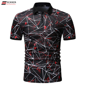 เสื้อโปโลสำหรับผู้ชายเสื้อพิมพ์ลายโลโก้แบบซับลิเมชันแขนสั้นผ้าถักซับเหงื่อสำหรับนักธุรกิจ - Product Image 6