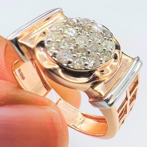 Anillo de Diamantes de Corte Brillante Natural de Oro de 14K y 18K para Hombre, Elegante, Certificado por Terceros, Marca VDS, Joyería Estilosa para Uso Diario - Product Image 6