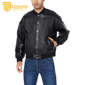 แจ็กเก็ตหนังผู้ชาย, แจ็กเก็ตหนังแฟชั่นใหม่สำหรับผู้ชายเสื้อแจ็คเก็ตหนังสไตล์นักศึกษาคลาสสิกระบายอากาศได้ดี - Product Image 3