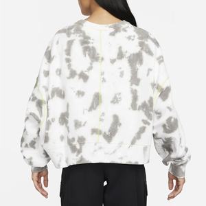 เสื้อสเวตเตอร์ผ้าฝ้ายกันหนาวแขนยาวสำหรับผู้หญิง, เสื้อสเวตเตอร์เปิดไหล่ตกสีย้อมแบบสวมหัวขนาดพลัสไซส์ - Product Image 2