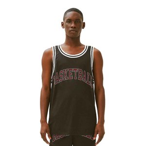 Men's Black <b>Mesh</b> Basketball Jersey With <b>Rhinestone</b> Lettering Sleeveless Tank <b>Top</b> Breathable Sportwear Regular Fit - Product Image 1